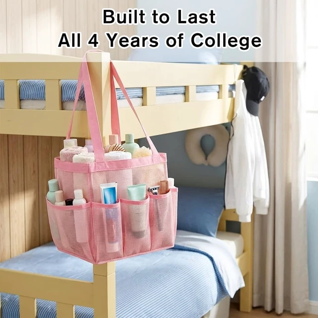 Alt view image 6 of 7 - Beach & Gym, Travel, Portable Quick Dry Toiletry Bag for Dorm, Foldable Mesh Shower Caddy with 9 Pockets