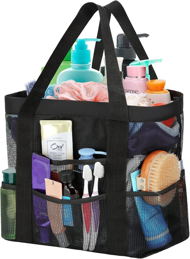 Main image of Toiletry Tote for College Dorm Gym Swimming, Portable Beach Pool Bag, Large Mesh Shower Caddy for Bathroom