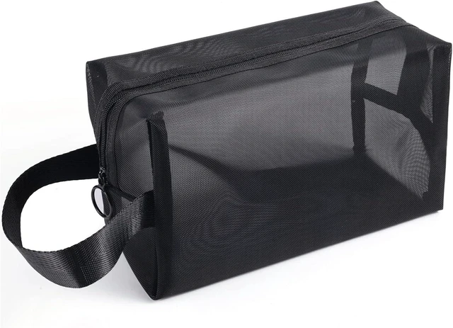 Main image of Hanging Toiletry Organizer for Travel and Bathroom Cosmetics, Portable Mesh Shower Caddy with Zipper and Handles