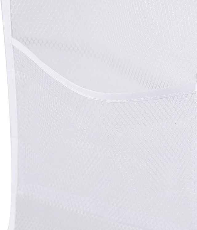 Alt view image 4 of 6 - Quick-Dry Bath Organizer and Space-Saving Bathroom Accessory, Hanging Mesh Shower Caddy with 6 Storage Pockets
