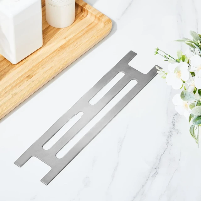 Alt view image 7 of 7 - Marine Grade Floating Shelf for Bathroom Tile Remodel & Storage, Stainless Steel Shower Niche Shelf Insert - Ultra-Thin Brushed Metal Divider for Prefabricated Niches