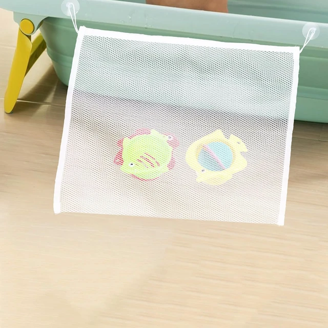 Alt view image 7 of 7 - Quick Dry Bathtub Organizer Net, Baby Bath Toy Storage Mesh Bag with Suction Hook