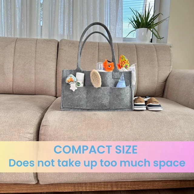 Alt view image 5 of 6 - Portable Baby Diaper Caddy Organizer Newborn Shower Gift Basket Nursery Changing Wipes Storage Bag for Infant Boys and Girls