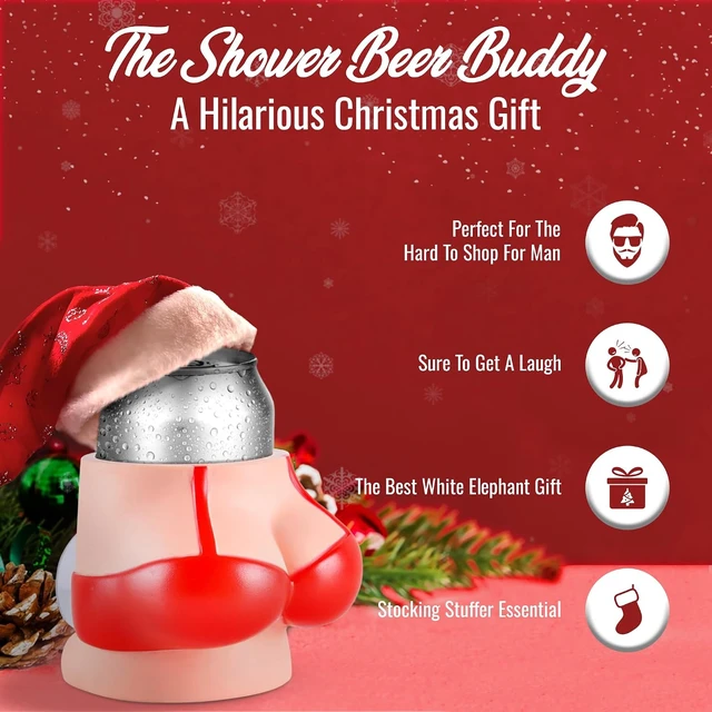Alt view image 2 of 7 - Silicone Suction Cup Shower Beer Can Holder - Bathroom Drink Accessory for Bath Tub & Shower | Unique Gift Idea for Cold Brew Enthusiasts