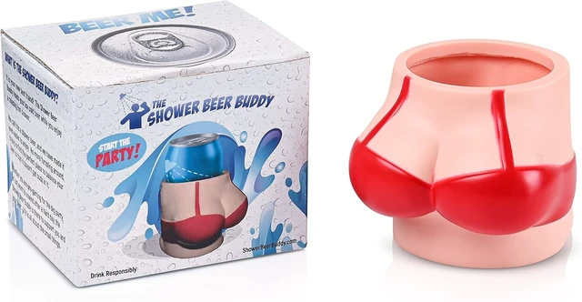 Alt view image 3 of 7 - Silicone Suction Cup Shower Beer Can Holder - Bathroom Drink Accessory for Bath Tub & Shower | Unique Gift Idea for Cold Brew Enthusiasts
