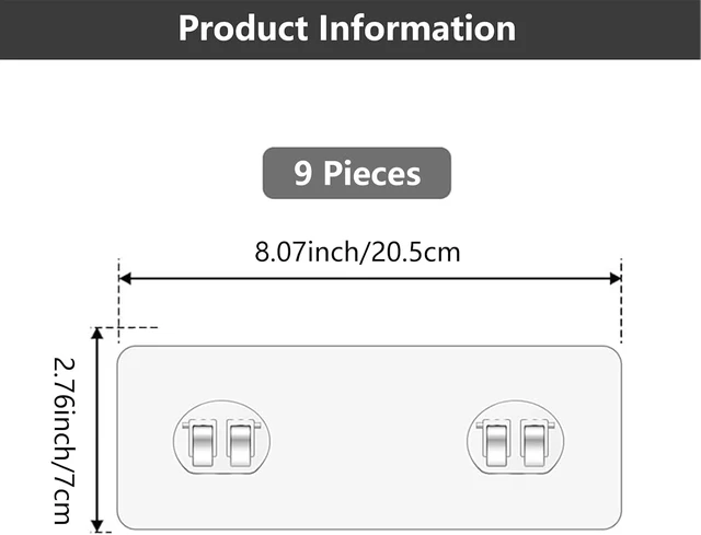 Alt view image 2 of 7 - Strong Sticky Mounts for Rack Baskets & Holders, Adhesive Hook Refills for Shower Caddy Shelves