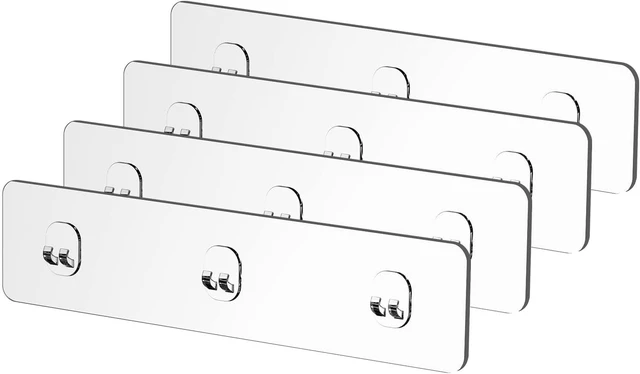 Main image of Kitchen Rack & Bathroom Storage Organizer, Waterproof Rustproof Mounting Pads for Shower Caddy, Strong Transparent Wall Adhesive Strips