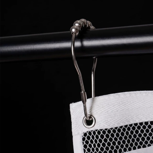 Alt view image 4 of 6 - Space-Saving Quick-Dry Bathroom Organizer, 6-Pocket Hanging Mesh Shower Caddy