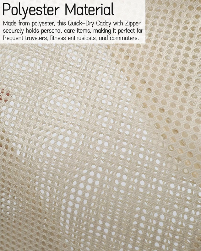 Alt view image 6 of 7 - Zippered Mesh Toiletry Organizer for Travel Beach Gym Camping Quick Dry