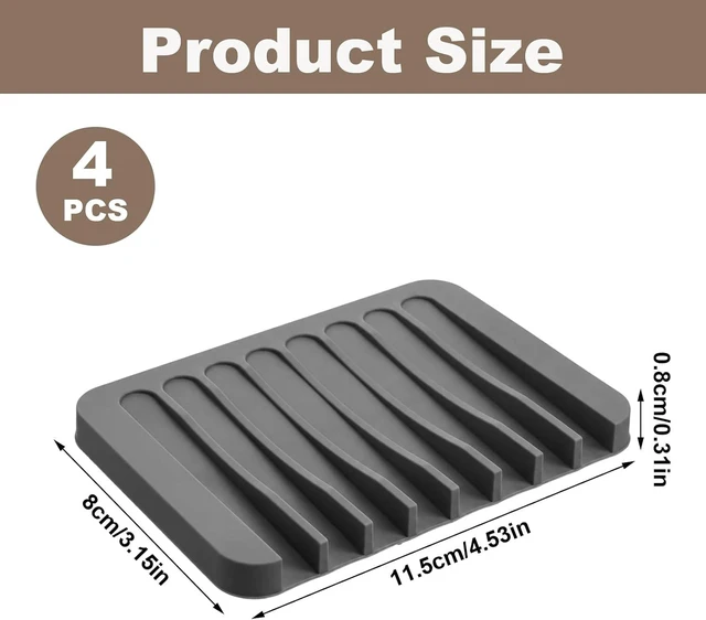 Alt view image 2 of 7 - Silicone Soap Bar Rack for Sink & Dish Area