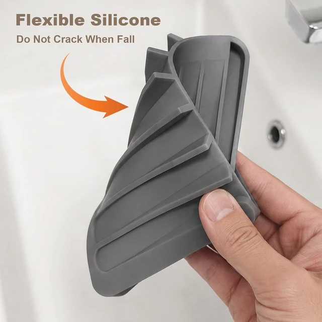 Alt view image 4 of 7 - Silicone Soap Bar Rack for Sink & Dish Area