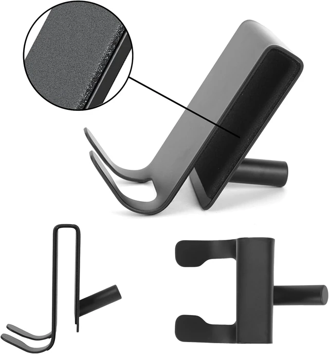 Alt view image 3 of 7 - Bathroom Holder for Robes and Bath Towels, Stainless Steel Double-Sided Non-Slip Towel Hooks for Frameless Glass Shower Doors