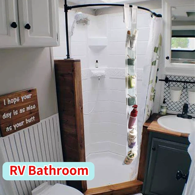 Alt view image 4 of 7 - Foldable Lightweight Portable Storage Bag, Hanging Mesh Shower Organizer with 7 Pockets