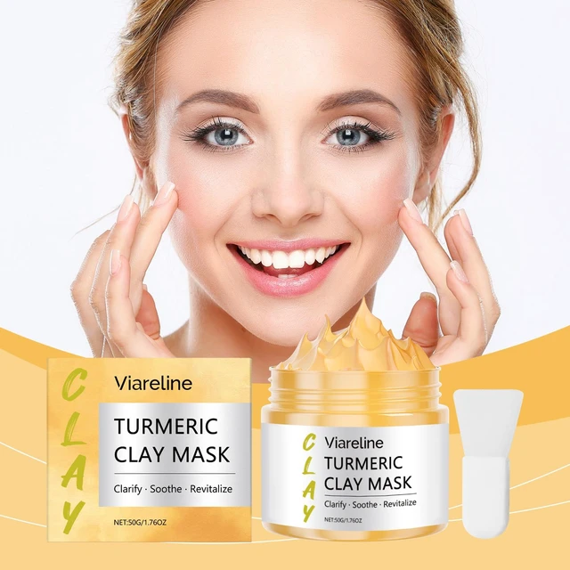 Main image of Firming & Moisturizing Skin Treatment, Hydrating, Turmeric Radiance Clay Mask - Deep Pore Cleansing