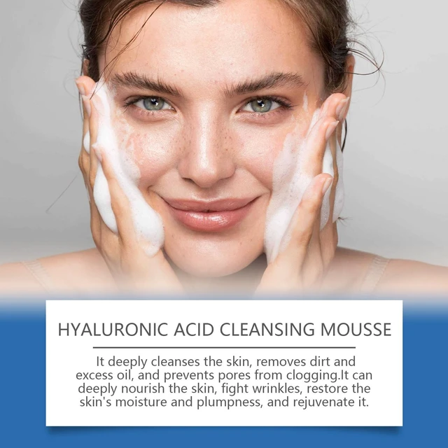 Alt view image 4 of 6 - Hyaluronic Acid Facial Cleanser Gentle Foaming Wash Moisturizing Nourishing Skin Care