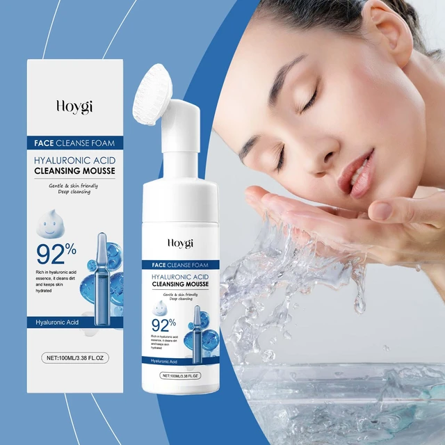 Alt view image 2 of 6 - Hyaluronic Acid Facial Cleanser Gentle Foaming Wash Moisturizing Nourishing Skin Care