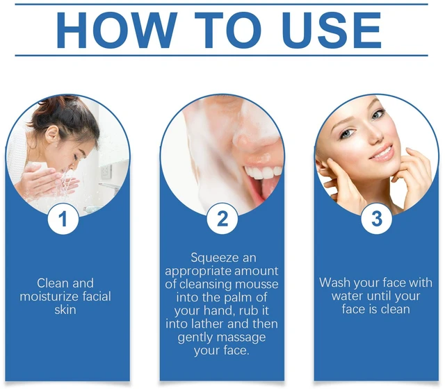 Alt view image 6 of 6 - Hyaluronic Acid Facial Cleanser Gentle Foaming Wash Moisturizing Nourishing Skin Care