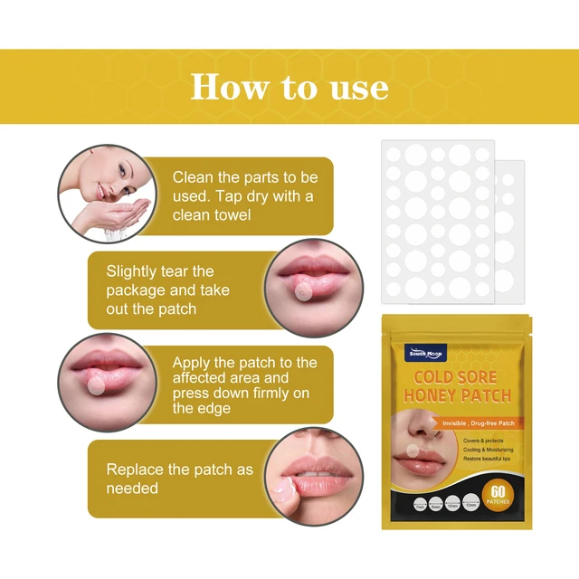 Alt view image 6 of 6 - Hydrocolloid Lip Care Patches for Cold Sore Relief and Healing