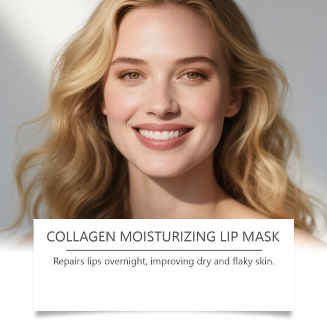 Alt view image 3 of 5 - Collagen Lip Mask Softens & Hydrates Lips Reduces Fine Lines Daily Moisturizing Care