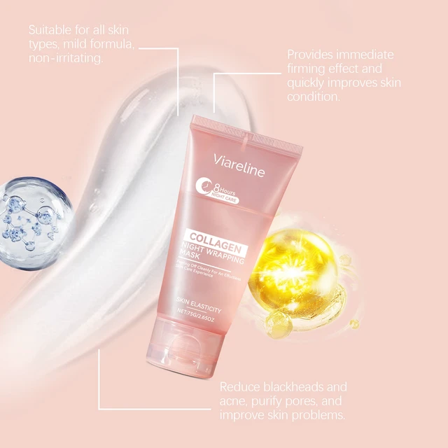 Alt view image 3 of 5 - Firming & Brightening for Delicate Facial Skin, Collagen Eye Patch Mask with Brush - Hydrating