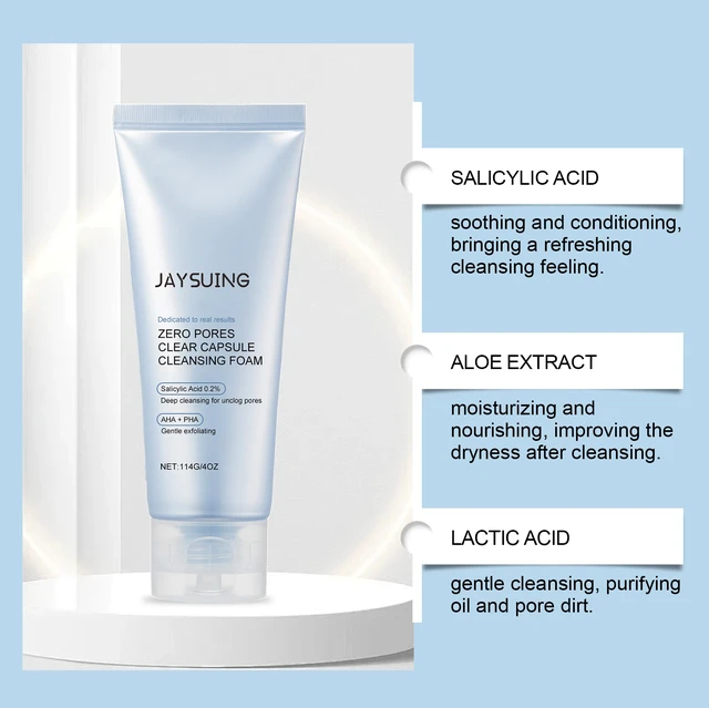 Alt view image 2 of 5 - Salicylic Acid Face Wash Gentle Acne Treatment Pore Refining Hydrating Refreshing Cleanser