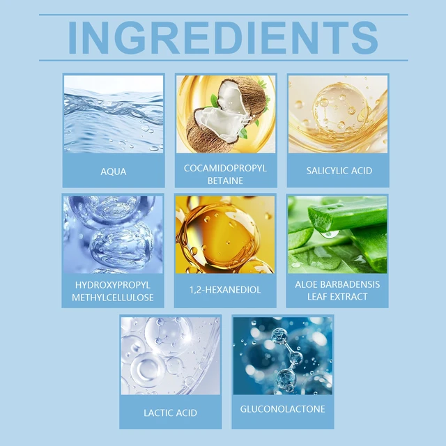 Alt view image 4 of 5 - Salicylic Acid Face Wash Gentle Acne Treatment Pore Refining Hydrating Refreshing Cleanser