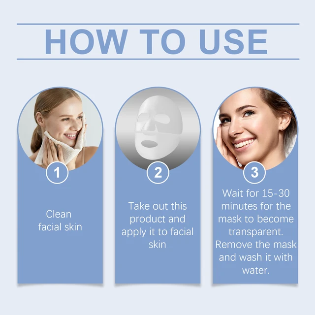 Alt view image 5 of 5 - Collagen Soothing Facial Mask Boxed Hydrating Moisturizing Skin Elasticity Enhancer