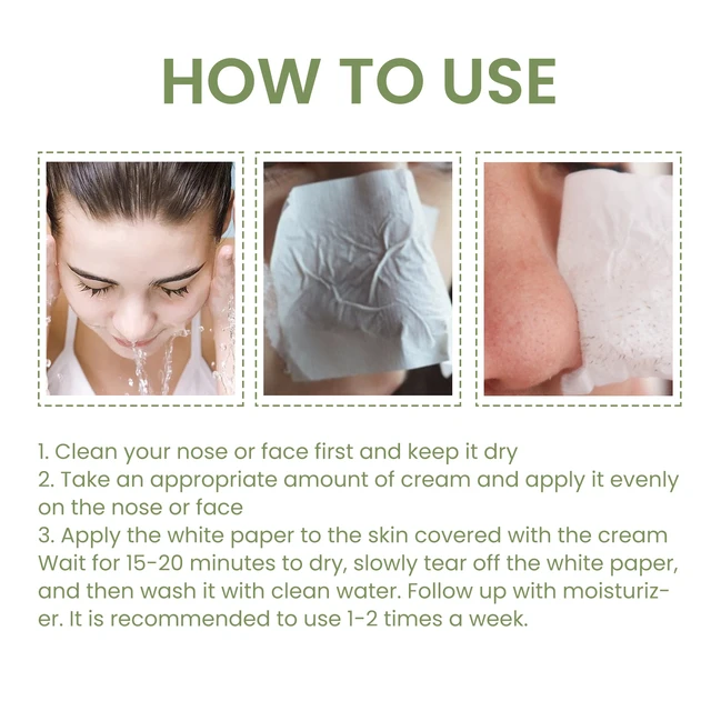 Alt view image 6 of 6 - Deep Cleansing Blackhead Remover Nose Strips Pore Acne Care Tear-Off Mask