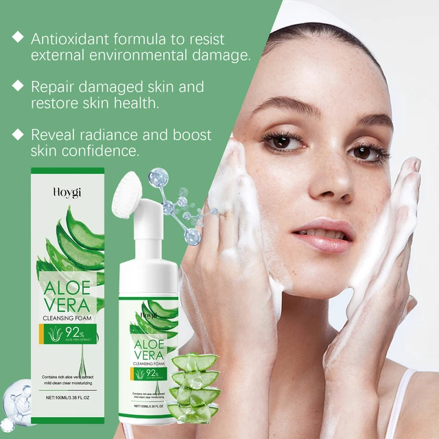 Alt view image 3 of 6 - Aloe Vera Face Wash Gentle Deep Cleanser for Pores Hydrating Oil Control Moisturizing Non-Tightening