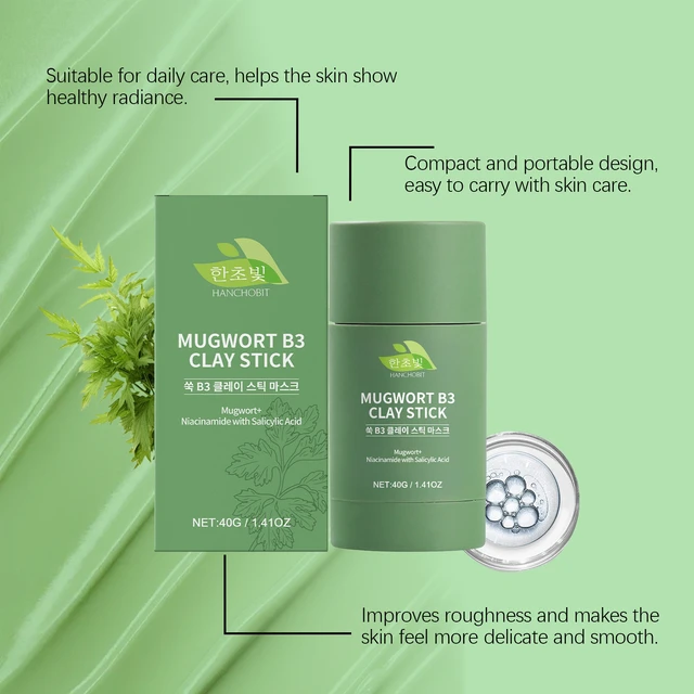 Alt view image 3 of 5 - HANCHOBIT Artemisia B3 Mud Mask Stick Gentle Hydrating Deep Cleansing Refreshing Facial Care
