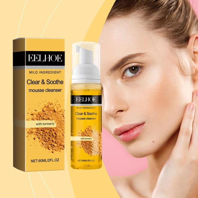 Alt view image 2 of 6 - Turmeric Gentle Facial Cleansing Foam Mousse for Pore Care & Skin Deep Cleaning