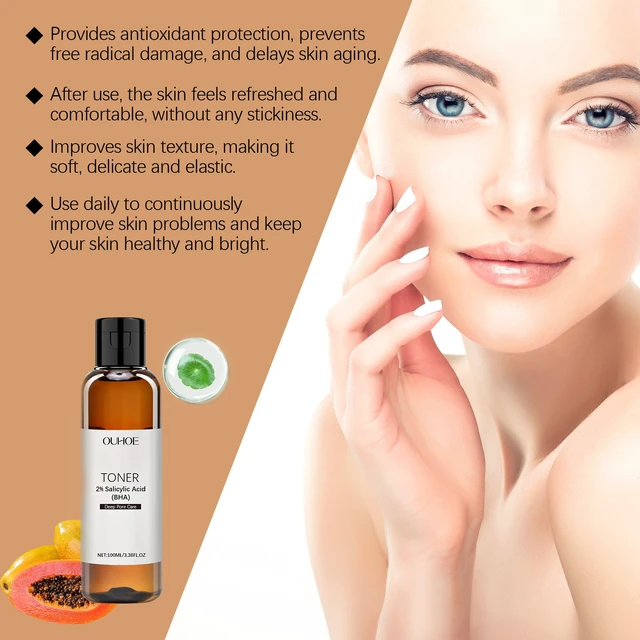 Alt view image 3 of 6 - Salicylic Acid Pore Care Toner Gentle Hydrating Refreshing Skin Care Essence