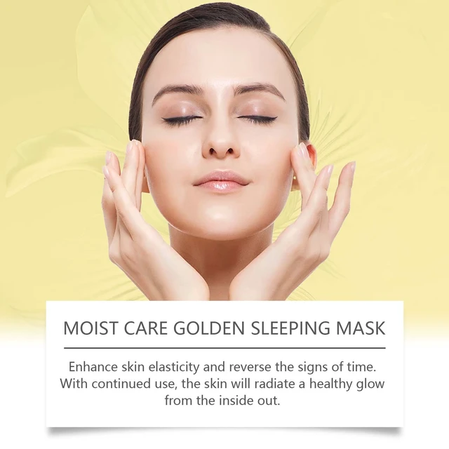 Alt view image 4 of 6 - HOYGI Gold Overnight Face Mask Hydrating Brightening Firming Moisturizing Skincare Sleeping Pack