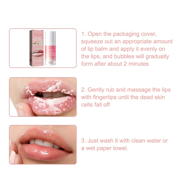 Alt view image 6 of 7 - Bubble Lip Peel Off Mask Exfoliating Dead Skin Removal Moisturizing Hydrating Anti-Chapping Softening Lip Care Film