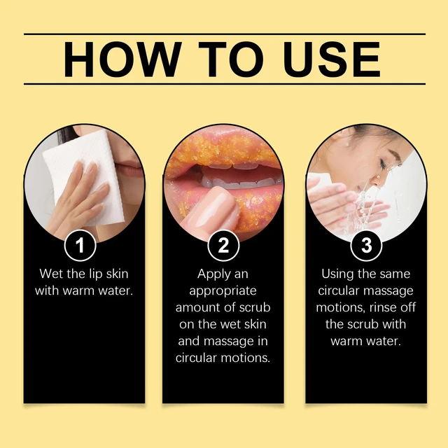 Alt view image 5 of 5 - Turmeric Lemon Lip Exfoliator Gentle Deep Cleanse Dead Skin Removal Moisturizing Nourishing Soft Tender Lips