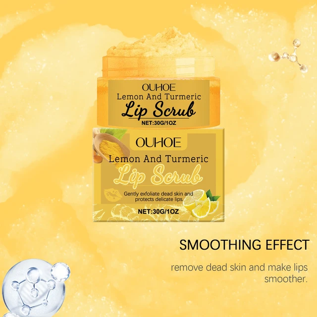 Alt view image 2 of 5 - Turmeric Lemon Lip Exfoliator Gentle Deep Cleanse Dead Skin Removal Moisturizing Nourishing Soft Tender Lips