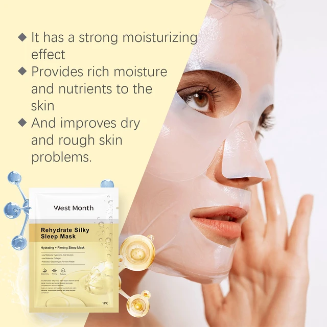 Alt view image 3 of 6 - Moisturizing & Soothing Skin Care, West Month Collagen Hydrating Face Mask (Bag) 3-in-1 Nourishing