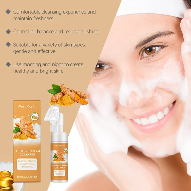 Alt view image 3 of 6 - West Month Turmeric Foaming Face Wash - Gentle Deep Pore Cleansing & Hydrating Refreshing Cleanser