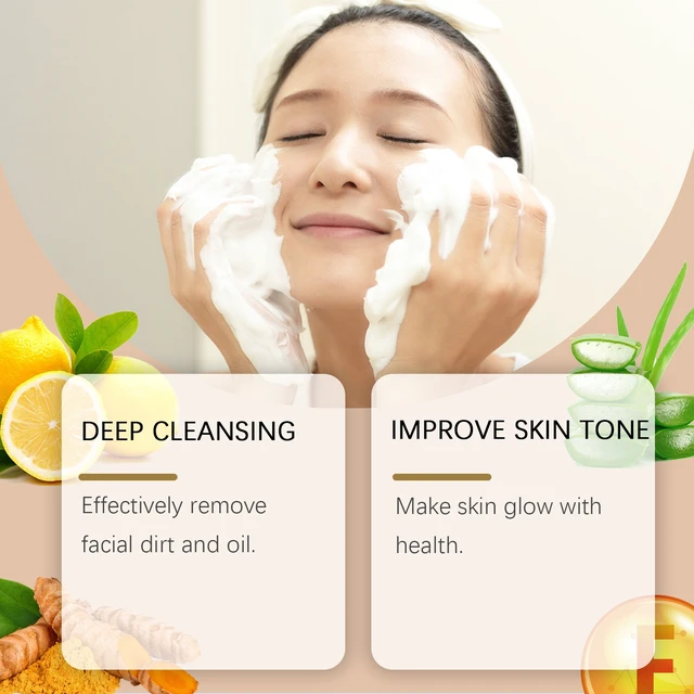 Alt view image 4 of 6 - West Month Turmeric Foaming Face Wash - Gentle Deep Pore Cleansing & Hydrating Refreshing Cleanser