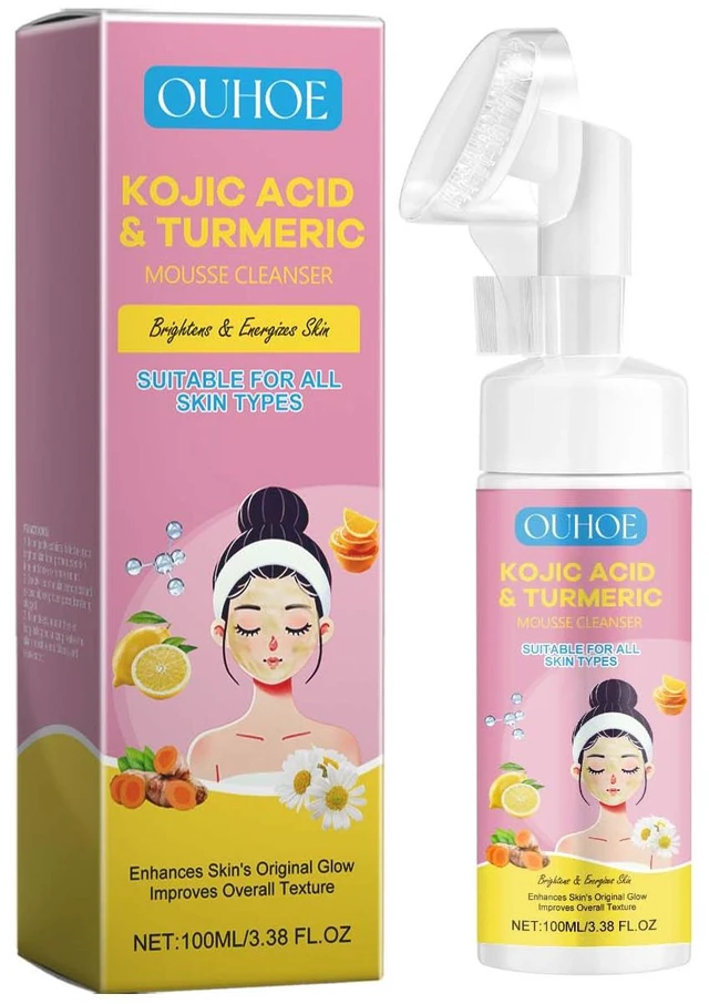 Main image of Turmeric Kojic Acid Foaming Face Wash Hydrating Gentle Deep Cleansing Skin Clarifying Mousse