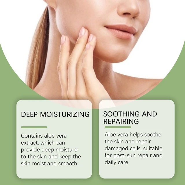 Alt view image 3 of 6 - Acne Relief & Sun After-Sun Moisturizer Cream, Aloe Vera Gel for Face - Hydrating Skin Care