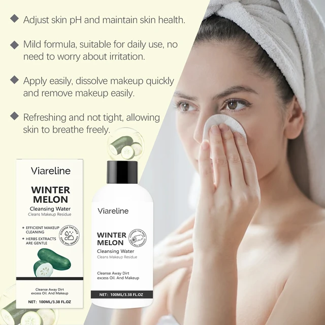 Alt view image 2 of 5 - Non-Greasy Makeup Remover with Moisturizing & Clarifying Benefits, Wax Gourd Facial Cleanser - Gentle