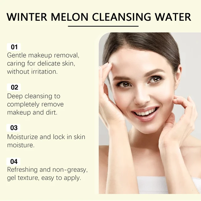 Alt view image 3 of 5 - Non-Greasy Makeup Remover with Moisturizing & Clarifying Benefits, Wax Gourd Facial Cleanser - Gentle