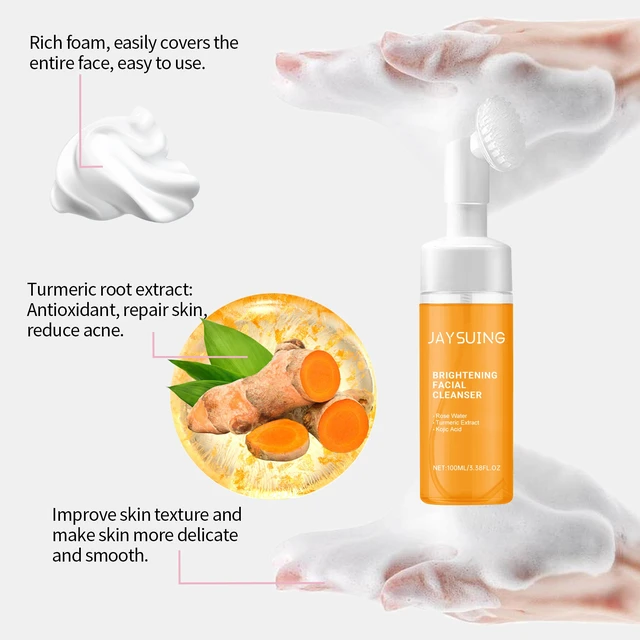 Alt view image 4 of 6 - Turmeric Foaming Face Wash - Gentle Deep Pore Cleanser for Brightening & Soft Skin Care