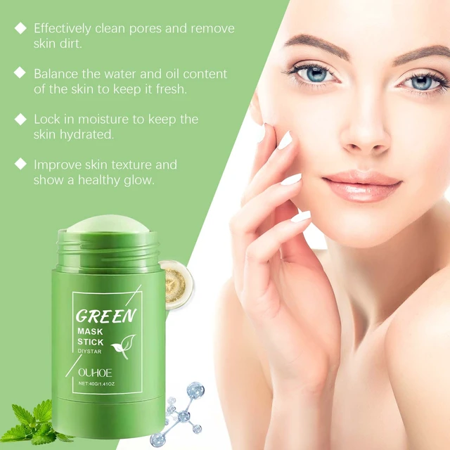 Alt view image 3 of 5 - Gentle Facial Detox & Moisturizer for Pore Refinement, Green Tea Deep Cleansing Stick