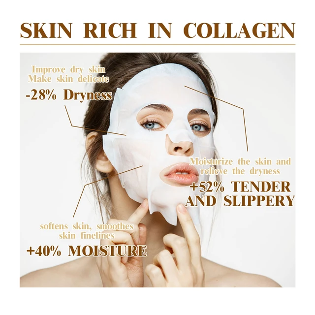 Alt view image 3 of 6 - Collagen Face Mask Hydrating Firming Cleansing Anti-Wrinkle Eye Care Anti-Aging