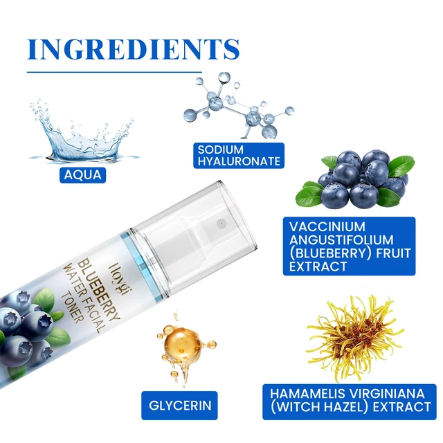 Alt view image 5 of 6 - Deep Cleansing Facial Essence with Anti-Wrinkle & Brightening Cream, HOYGI Natural Blueberry Hydrating Toner