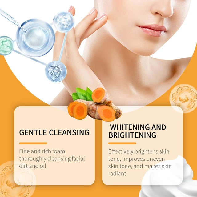 Alt view image 3 of 6 - Turmeric Foaming Face Wash - Gentle Deep Pore Cleanser for Brightening & Soft Skin Care