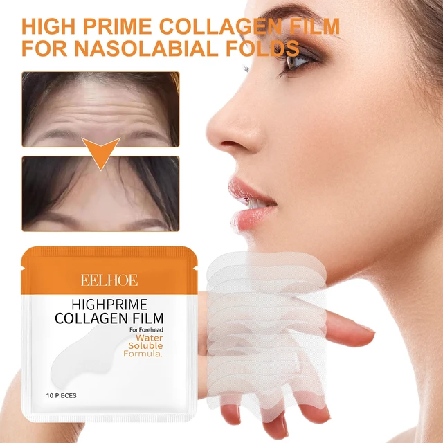 Alt view image 2 of 6 - Water-Soluble Collagen Forehead Lifting Film Patch for Skin Tightening and Anti-Wrinkle Care