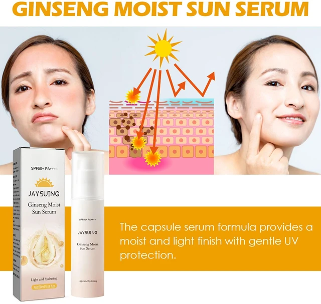 Alt view image 4 of 7 - Ginseng Hydrating Protective Serum Natural Makeup Refreshing Anti-UV Essence
